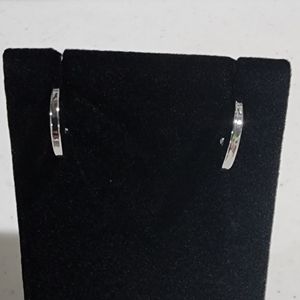14k White Gold Hoop Earrings